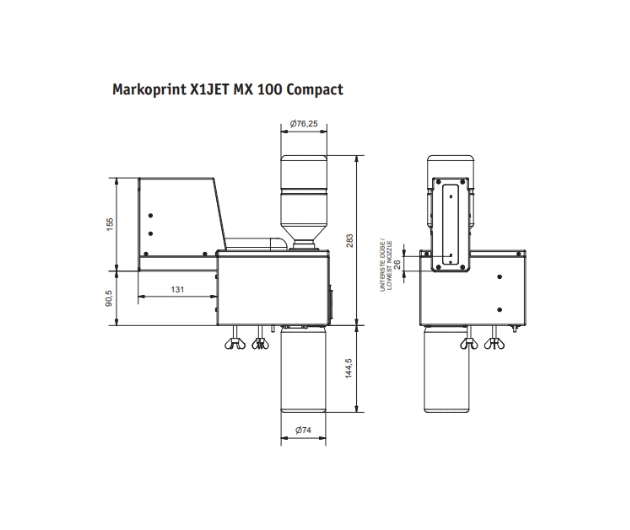 Markoprint X1JET MX rozměry