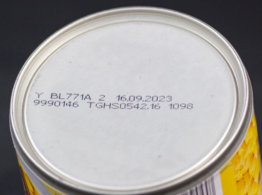 Ukázka průmyslového značení produktem Inkdustry CodeRevo Ink Jet (CIJ)