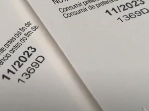 Ukázka průmyslového značení produktem Markoprint integra One Inkoustová tiskárna