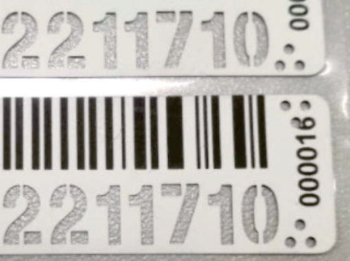 Ukázka průmyslového značení produktem CO2 Laser HGTECH LSC